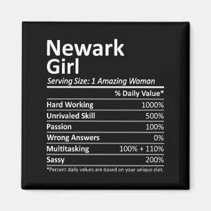 Newark Meisje Nj New Jersey Grappige Stad Thuis Ro Magneet