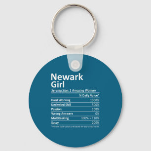 Newark Meisje Nj New Jersey Grappige Stad Thuis Ro Sleutelhanger