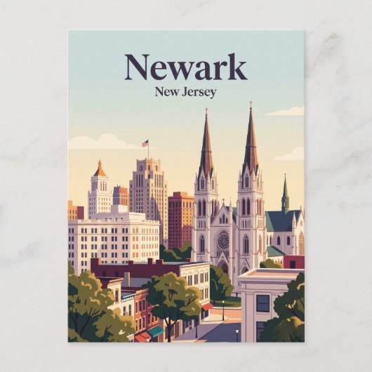 Newark, New Jersey Briefkaart (Voorkant)