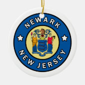 Newark New Jersey Keramisch Ornament (Voorkant)