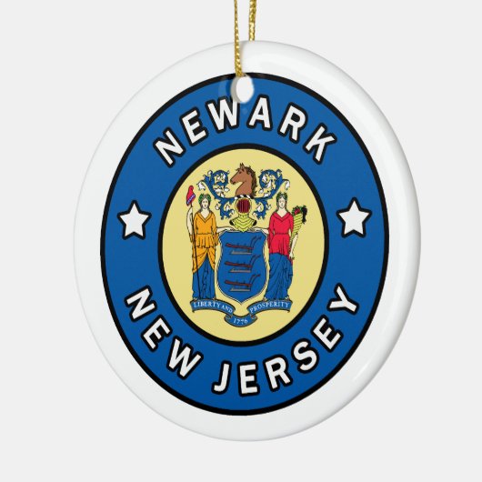 Newark New Jersey Keramisch Ornament (Links)