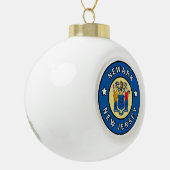 Newark New Jersey Keramische Bal Ornament (Links)