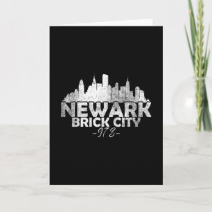 Newark New Jersey Nj Brick City Silhouet  Kaart