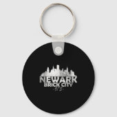 Newark New Jersey Nj Brick City Skyline  Sleutelhanger (Voorkant)