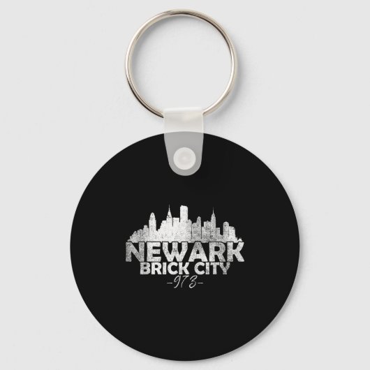 Newark New Jersey Nj Brick City Skyline  Sleutelhanger (Voorkant)