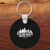 Newark New Jersey Nj Brick City Skyline  Sleutelhanger (Voorkant)