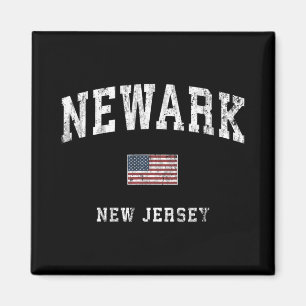 Newark New Jersey Nj Vintage Amerikaanse Vlag Srts Magneet