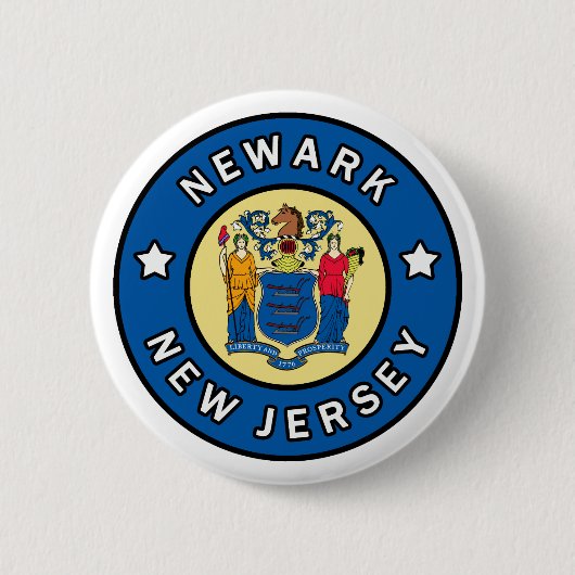 Newark New Jersey Ronde Button 5,7 Cm (Voorkant)