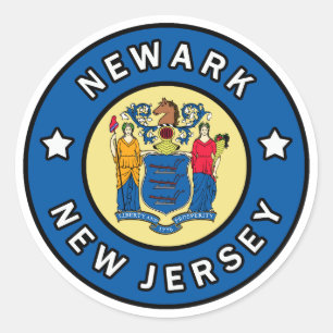 Newark New Jersey Ronde Sticker