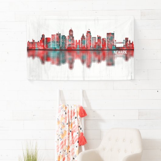 Newark New Jersey Skyline Spandoek (Insitu)