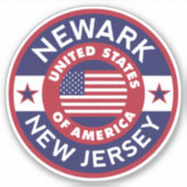 NEWARK, New Jersey Sticker (Voorkant)