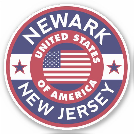 NEWARK, New Jersey Sticker (Voorkant)