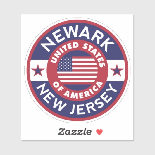NEWARK, New Jersey Sticker (Vel)