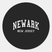 Newark - New Jersey - Throwback Design - Clic Ronde Sticker (Voorkant)