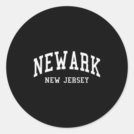 Newark - New Jersey - Throwback Design - Clic  Ronde Sticker (Voorkant)
