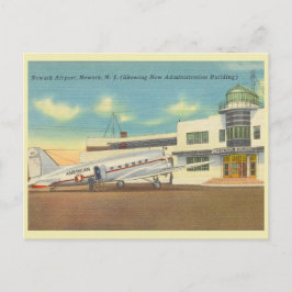 Newark New Jersey  vliegveld jaren 40 Briefkaart