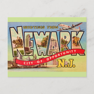 Newark NJ Antieke Ansichtkaart Briefkaart