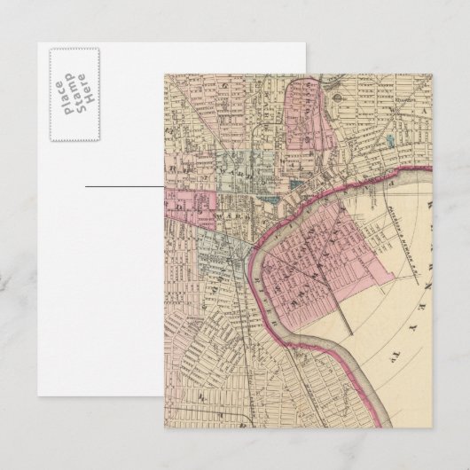 Newark, NJ Briefkaart (Voorkant / Achterkant)