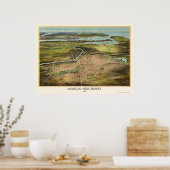 Newark, NJ Panoramic Map - 1916 Poster (Keuken)