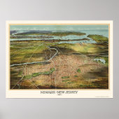 Newark, NJ Panoramic Map - 1916 Poster (Voorkant)