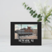 Newark NJ Penn treinstation 1910 Briefkaart (Staand voorkant)