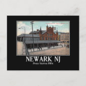Newark NJ Penn treinstation 1910 Briefkaart (Voorkant)