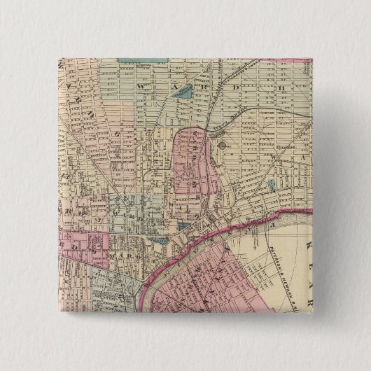 Newark, NJ Vierkante Button 5,1 Cm (Voorkant)