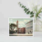 Newark NJ, Washington St, Bibliotheek, 1910s Briefkaart (Staand voorkant)