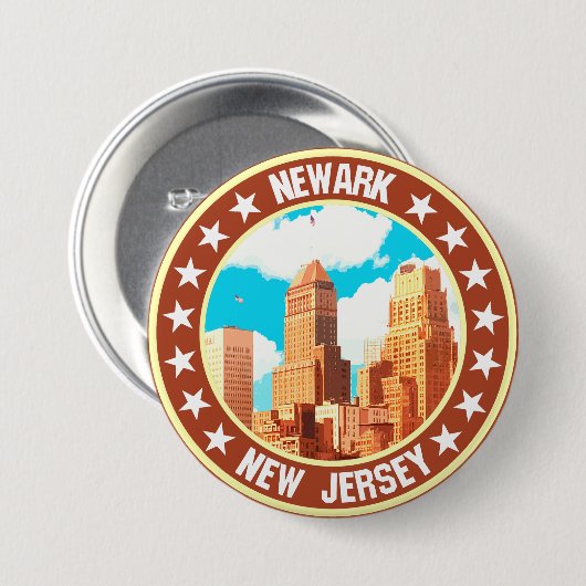 Newark Ronde Button 7,6 Cm (Voorkant /achterkant)