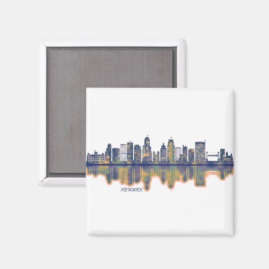 Newark Skyline Magneet (Voorkant / Achterkant)