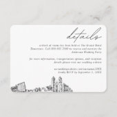 Newark Wedding Hotel Kamer Blok Details Informatiekaartje (Voorkant)