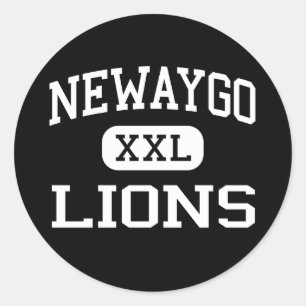 Newaygo - Leeuwen - Middelbare school - Newaygo Be Ronde Sticker