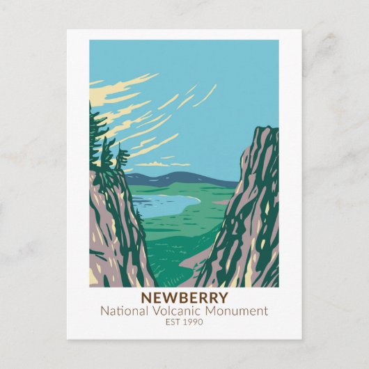 Newberry National Volcanic Monument Oregon  Briefkaart (Voorkant)