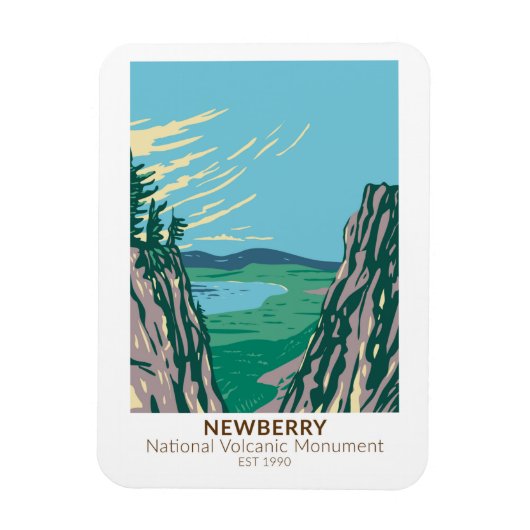 Newberry National Volcanic Monument Oregon  Magneet (Verticaal)