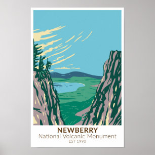 Newberry National Volcanic Monument Oregon  Poster