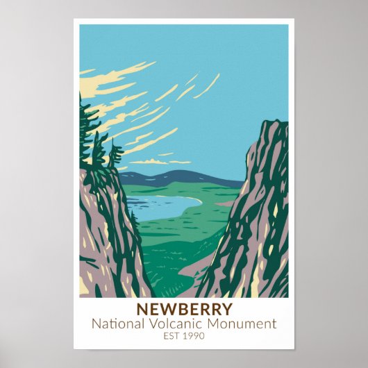 Newberry National Volcanic Monument Oregon  Poster (Voorkant)