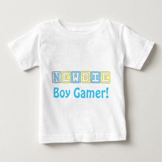 Newbie Boy Gamer Baby T-shirt (Voorkant)