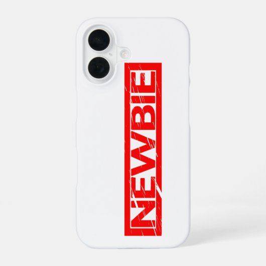 Newbie Stamp iPhone 16 Hoesje (Achterkant)