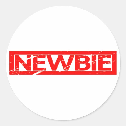 Newbie Stamp Ronde Sticker (Voorkant)