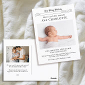 Newborn Baby aankondiging Briefkaart