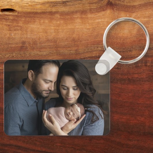 Newborn Baby and Parents Photo  Sleutelhanger (Voorkant)