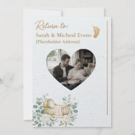 Newborn Baby Announcement Card Kaart