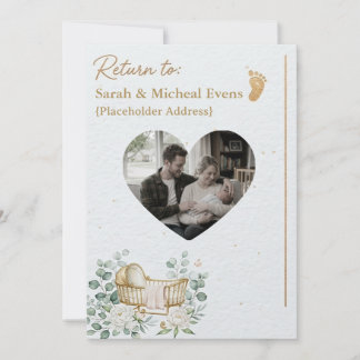 Newborn Baby Announcement Card Kaart