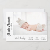 Newborn Baby Birth Announounement Foto Collage Aankondiging (Voorkant)