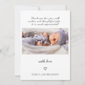 Newborn Baby Birth Announounement Foto Collage Aankondiging (Achterkant)