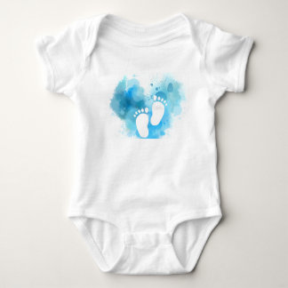 Newborn baby footprint design  romper