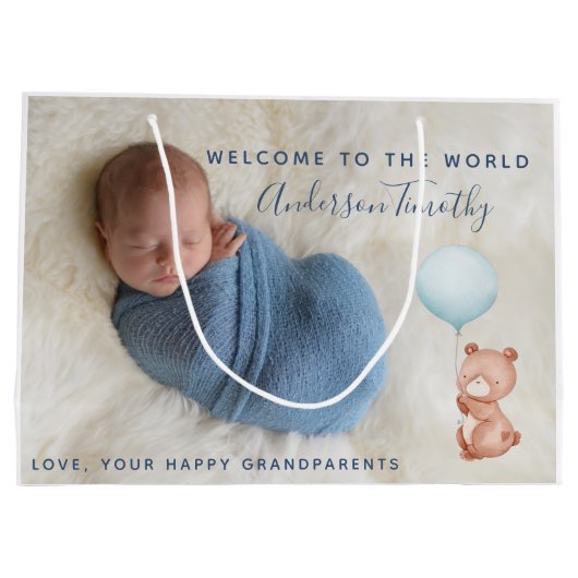 Newborn Baby Gift Bag Groot Cadeauzakje (Achterkant)