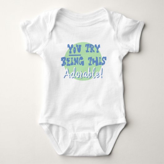 Newborn Baby Gift. Je probeert dit Schattig te zij Romper (Voorkant)