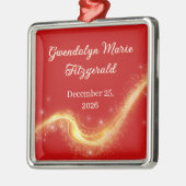 Newborn Baby Gift Red Commemorative Birth Ornament (Links)