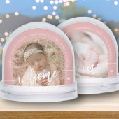 Newborn baby girl 2 photo welcome script keepsake sneeuwbol